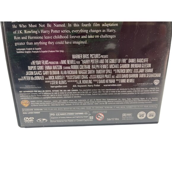 Harry Potter And The Goblet Of Fire Full-Screen Edition DVD - Picture 3 of 4